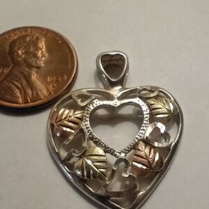 Silver and Gold Heart Pendant